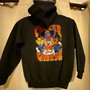 A.B.C. Kids Hoodie, Black w/Chuck E. Cheese, Size 8